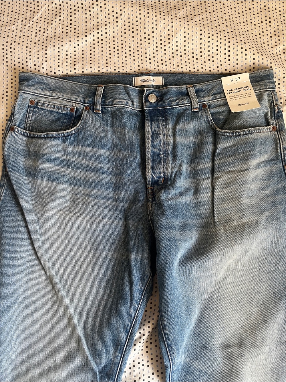 Madewell Longline Straight Jeans, 33R, NWT - Picture 1 of 10